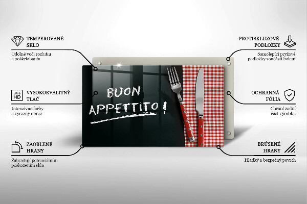 Induction hob protector The inscription Buon Appetito!