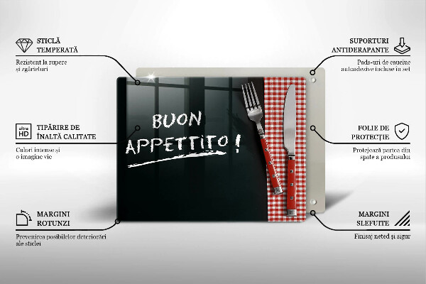 Induction hob protector The inscription Buon Appetito!