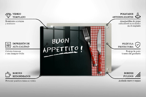Induction hob protector The inscription Buon Appetito!
