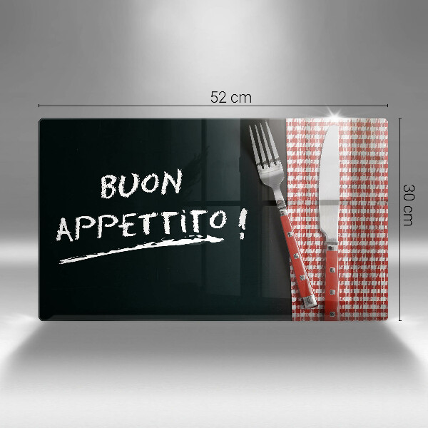 Induction hob protector The inscription Buon Appetito!