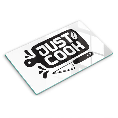 Induction hob protector Kitchen inscription Just Cook