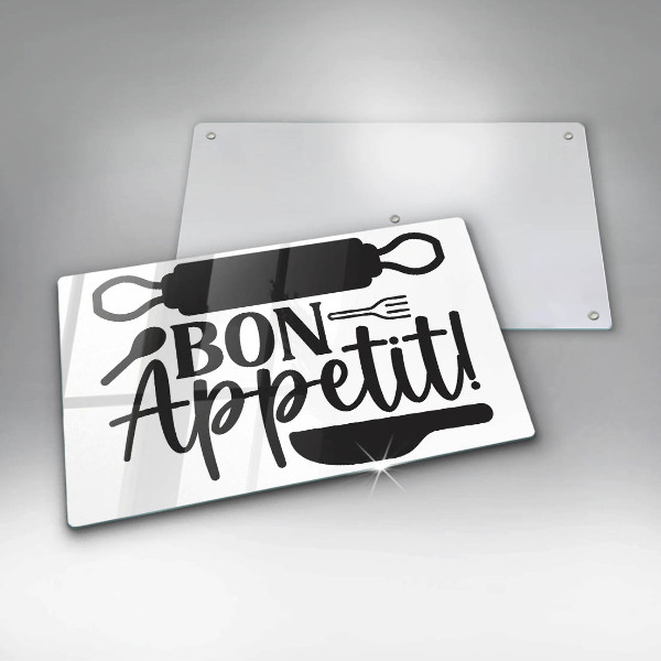 Glass worktop saver The inscription Bon Appetit