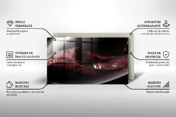 Glass worktop saver Red wine glass