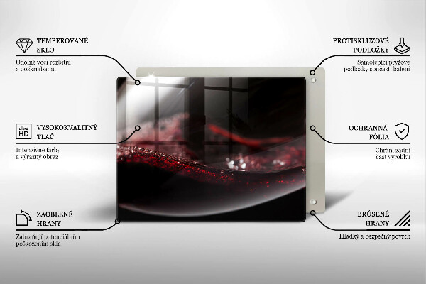 Glass worktop saver Red wine glass