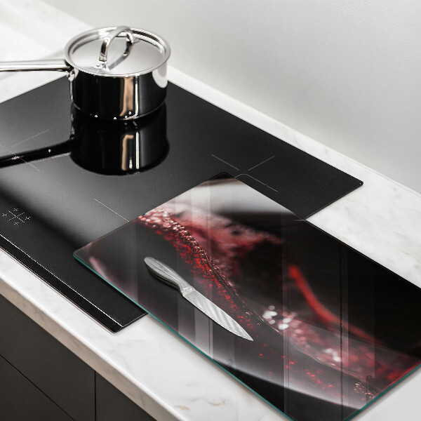 Glass worktop saver Red wine glass