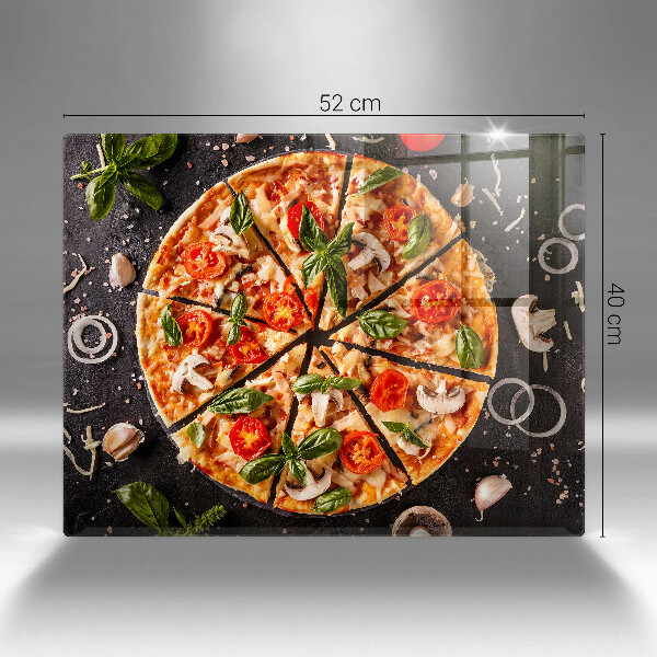 Glass worktop saver Pizza with mushrooms