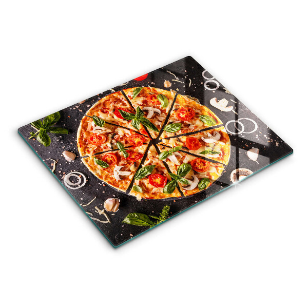 Glass worktop saver Pizza with mushrooms