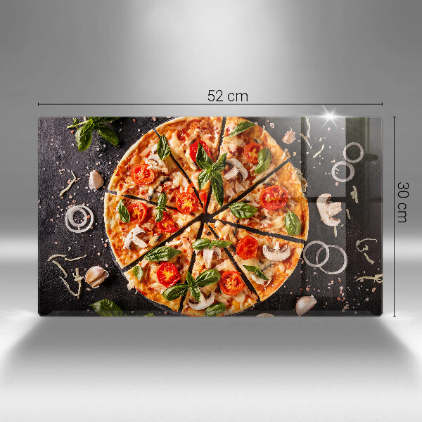 Glass worktop saver Pizza with mushrooms