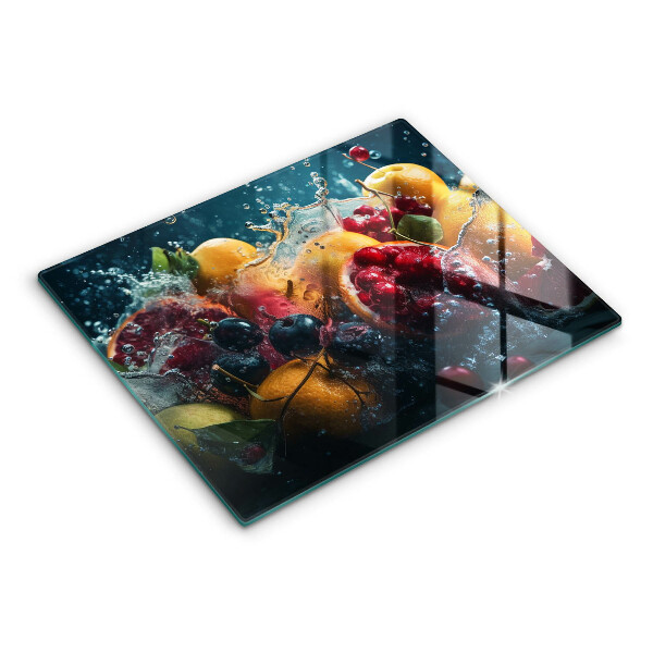 Glass worktop saver Fruits in water