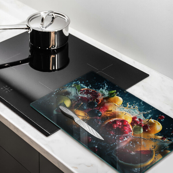 Glass worktop saver Fruits in water