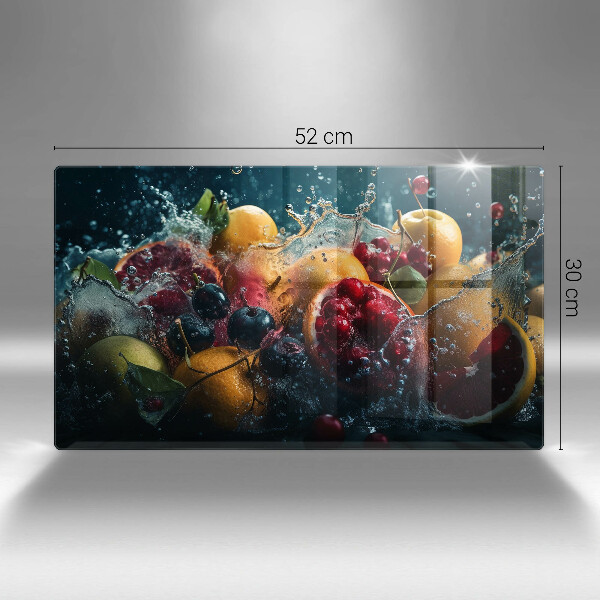 Glass worktop saver Fruits in water