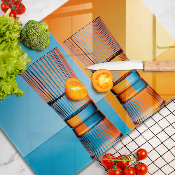 Glass worktop saver Two glasses of water