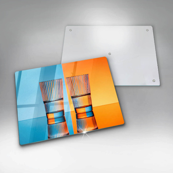 Glass worktop saver Two glasses of water