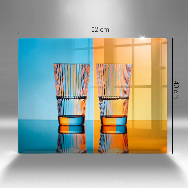 Glass worktop saver Two glasses of water