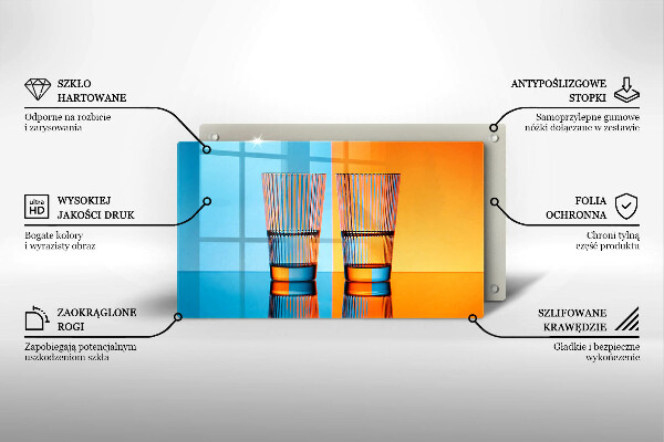 Glass worktop saver Two glasses of water