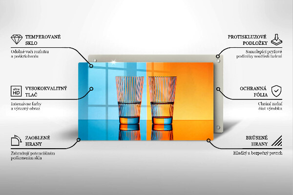 Glass worktop saver Two glasses of water