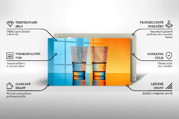 Glass worktop saver Two glasses of water