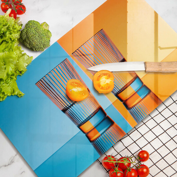 Glass worktop saver Two glasses of water