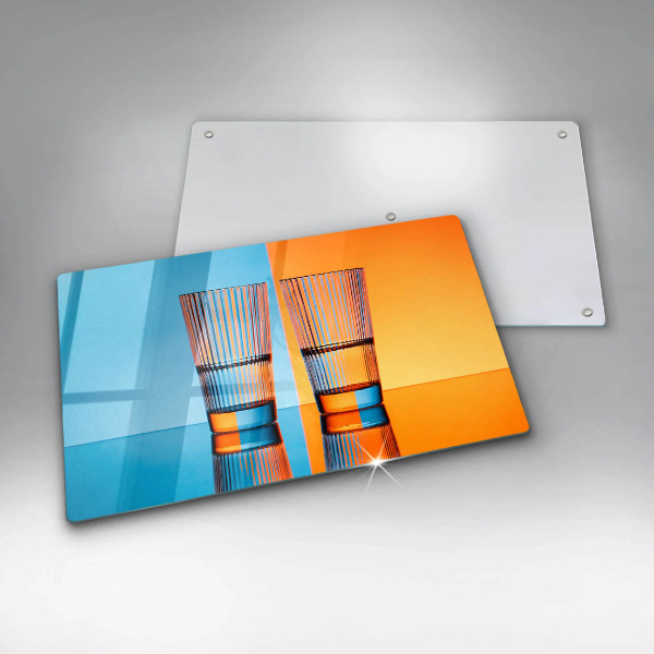 Glass worktop saver Two glasses of water