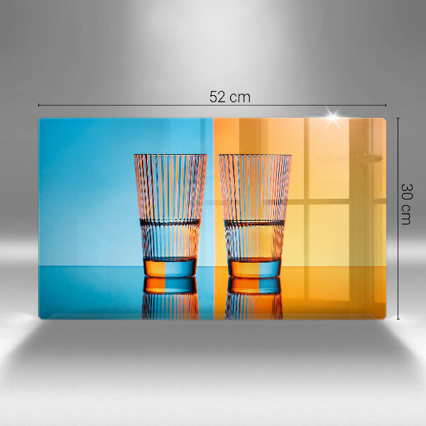 Glass worktop saver Two glasses of water