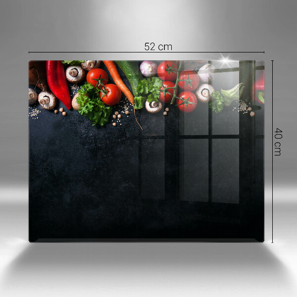 Glass worktop saver Colorful vegetables