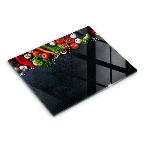 Glass worktop saver Colorful vegetables