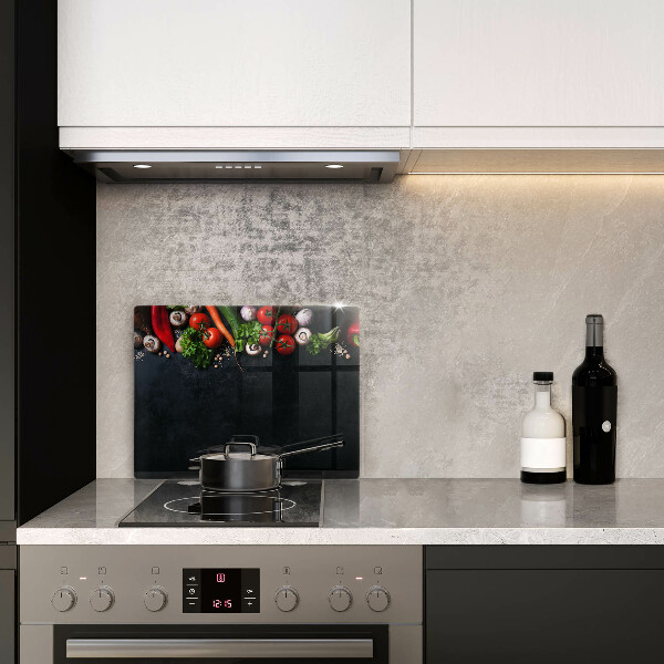 Glass worktop saver Colorful vegetables