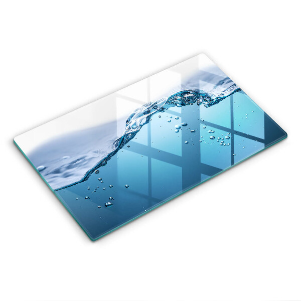 Glass worktop saver Blue water