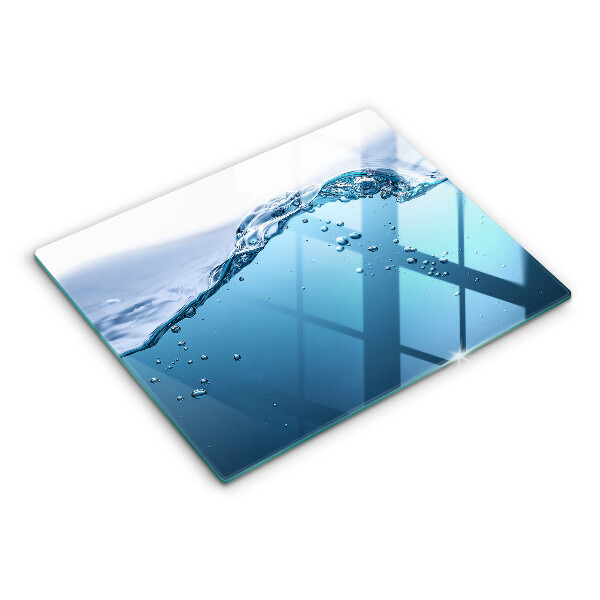 Glass worktop saver Blue water