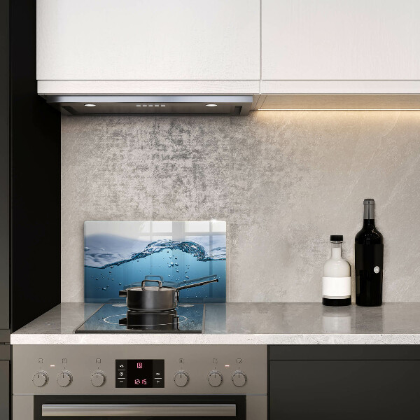 Glass worktop saver Blue water