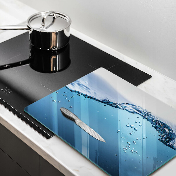 Glass worktop saver Blue water