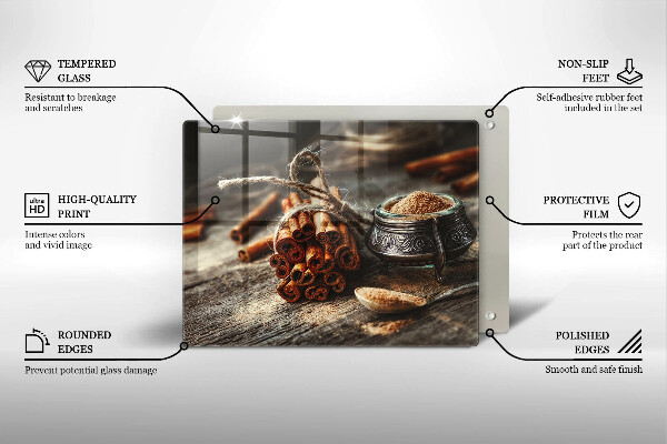 Glass worktop saver Vanilla sticks