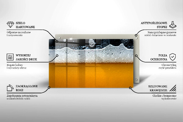 Glass worktop saver Beer drink foam