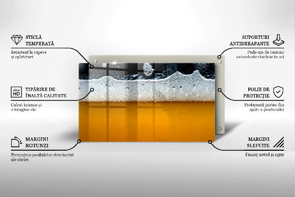 Glass worktop saver Beer drink foam