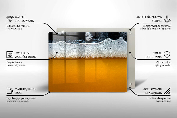 Glass worktop saver Beer drink foam