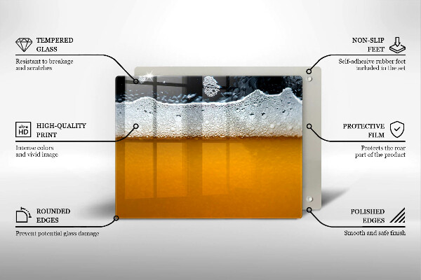 Glass worktop saver Beer drink foam