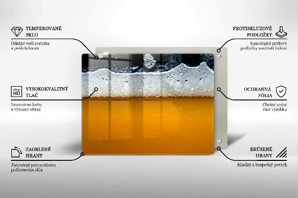 Glass worktop saver Beer drink foam