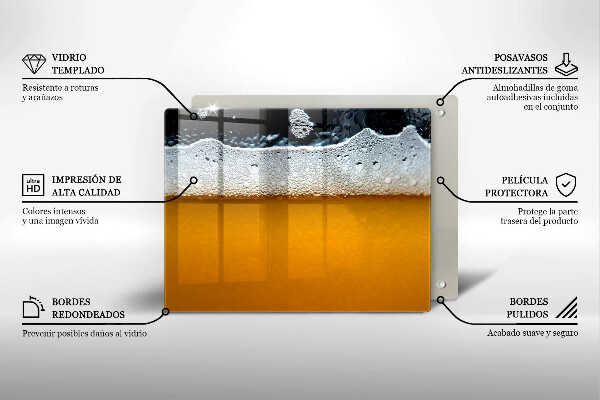 Glass worktop saver Beer drink foam