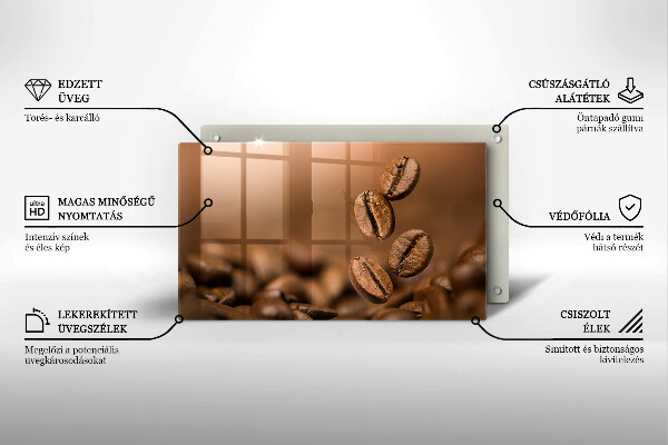 Glass worktop saver Coffee beans