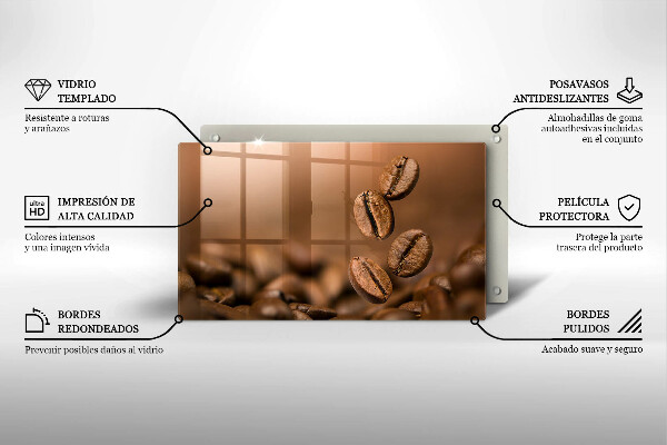 Glass worktop saver Coffee beans