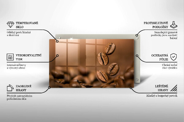 Glass worktop saver Coffee beans