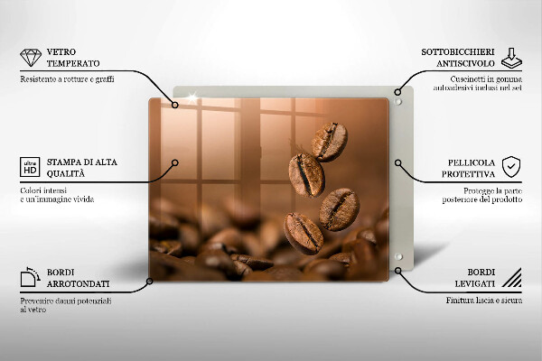 Glass worktop saver Coffee beans