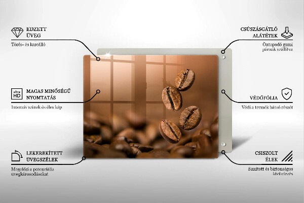Glass worktop saver Coffee beans