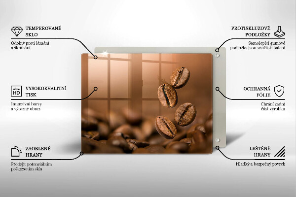 Glass worktop saver Coffee beans