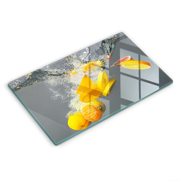 Glass worktop saver Lemons in water