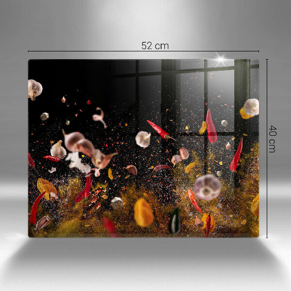 Glass worktop saver Hot spices