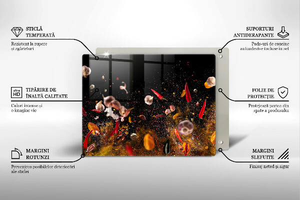 Glass worktop saver Hot spices