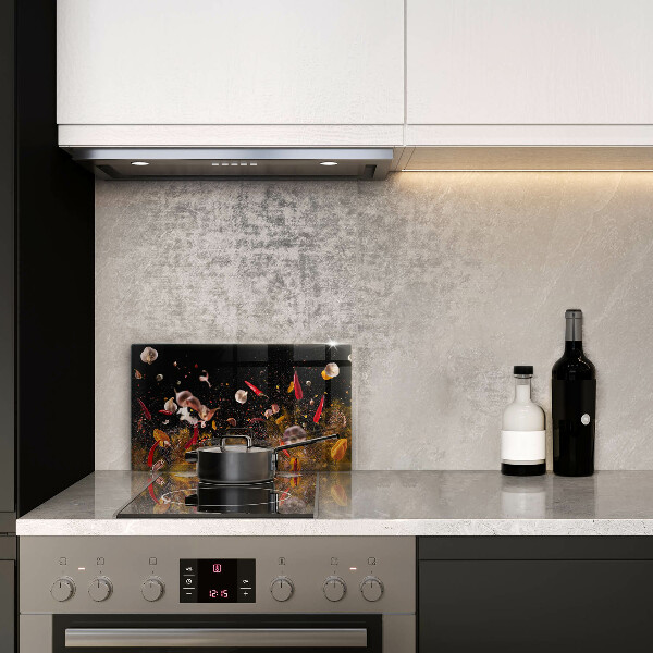 Glass worktop saver Hot spices