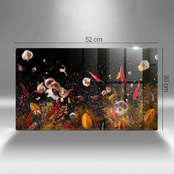 Glass worktop saver Hot spices