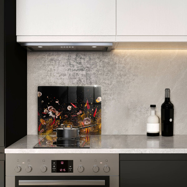Glass worktop saver Hot spices